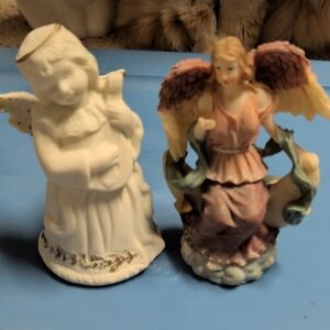Ceramic Angel Bell And Garden Angel Figurines